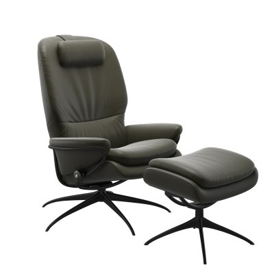 Stressless® Rome Star fauteuil met voetenbank High back