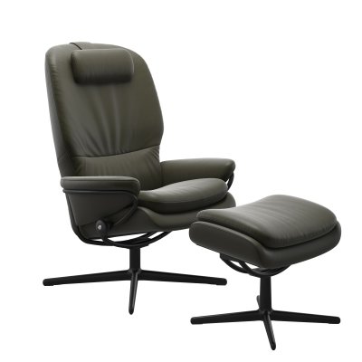 Stressless® Rome Cross fauteuil met voetenbank High back