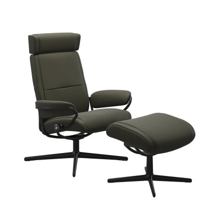 Stressless® Paris Cross Instelbare koptekst met poef