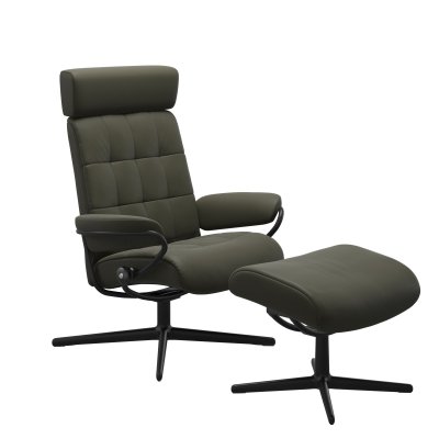 Stressless® London Cross Instelbare koptekst met poef