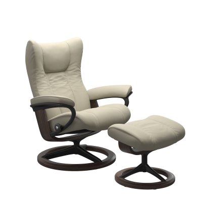 Stressless® Wing (M) Signature fauteuil met voetenbank