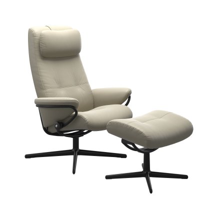 Stressless® Berlin Cross fauteuil met voetenbank High back