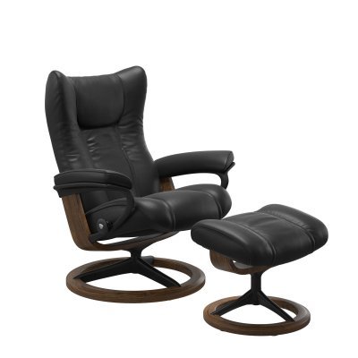 Stressless® Wing (M) Signature met voetenbank