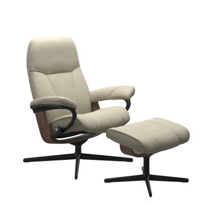 Stressless® Consul (L) Cross fauteuil met voetenbank